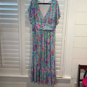 Lilly Pulitzer Jessi Midi Dress Alligator Isle XL
